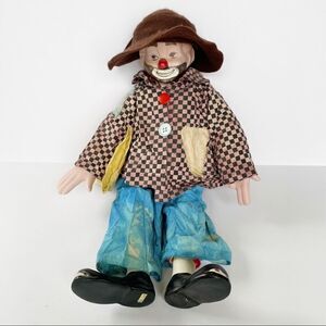 Vintage 80s Heritage Mint Ltd. 16" Porcelain Clown Happines And Love Collection